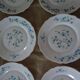 18 assiettes fleurs bleues veronica Arcopal vintage