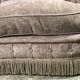 vintage velvet taupe sofa 70's style