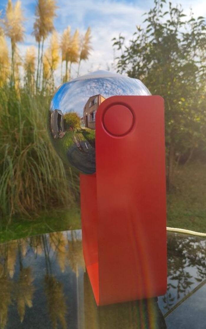 Massive vintage eyes ball lamp