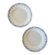2 assiettes Gien à décor bleu