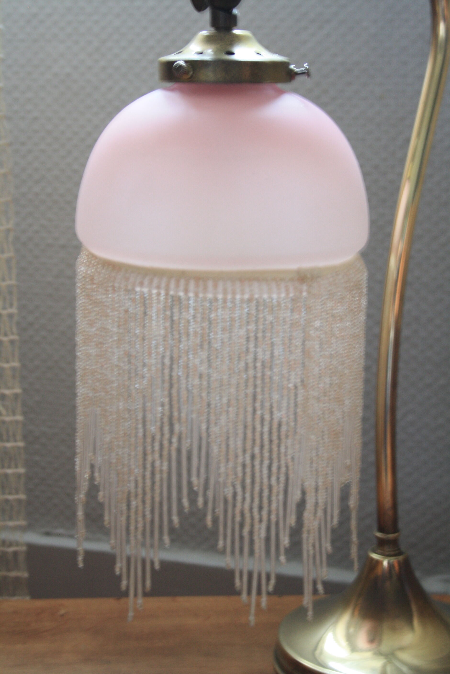 Bronze lamp glass beads