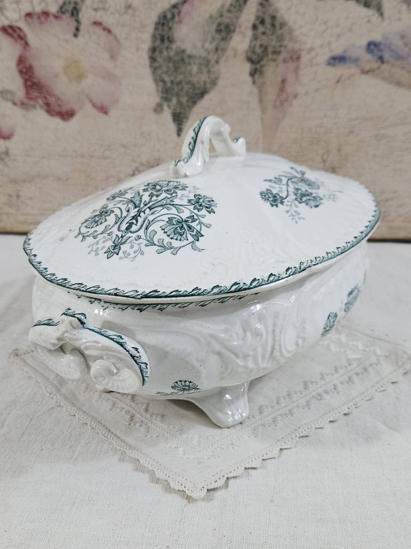 Small iron clay soup tureen
