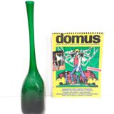 Vase en verre de Murano Corroso vert émeraude par Seguso, Italie