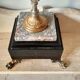 Old candelabra 4 burners in bronze brass and marble, French torches Napoleon III