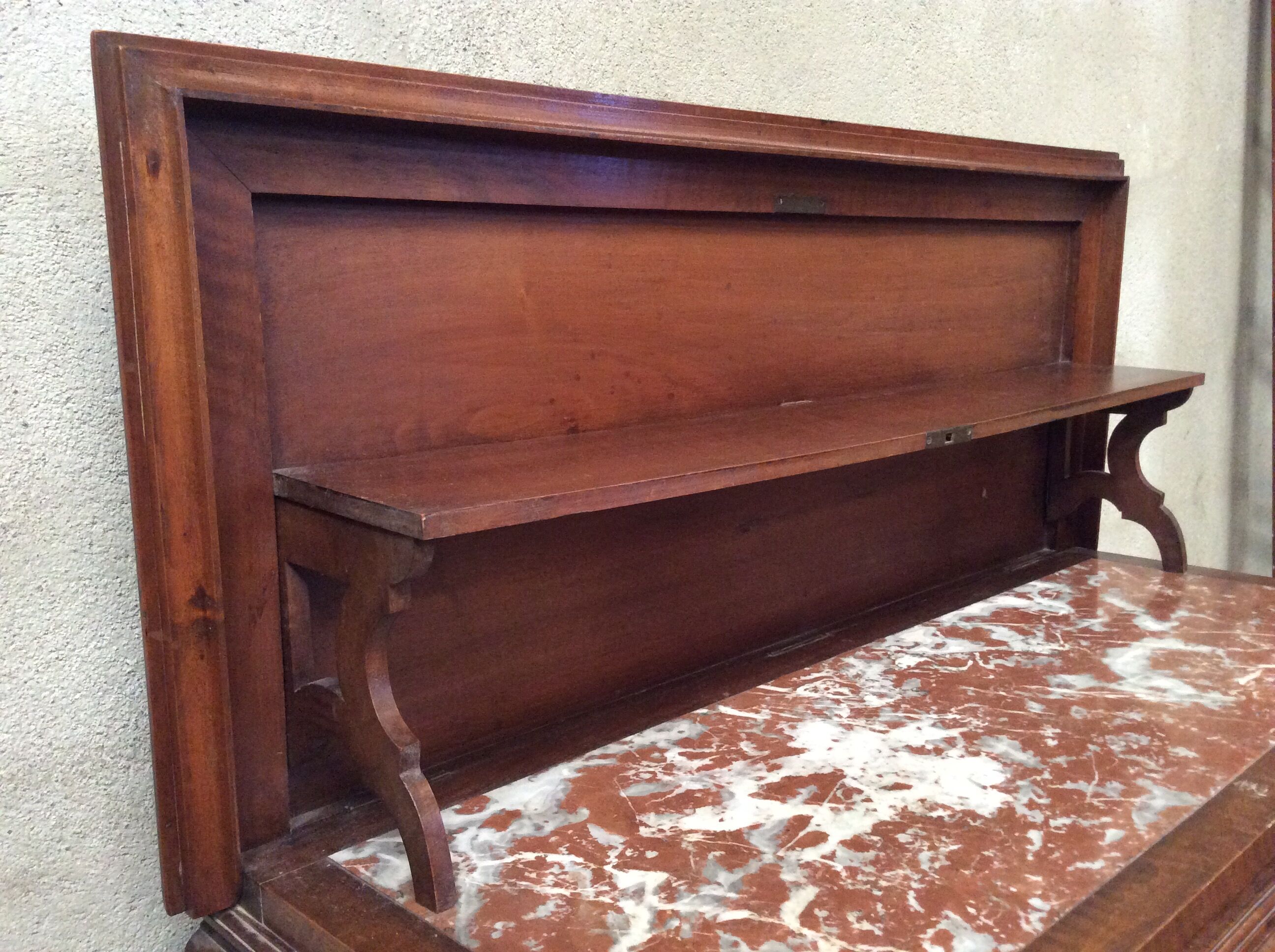 Neoclassical dessert walnut marble classic Henri ll