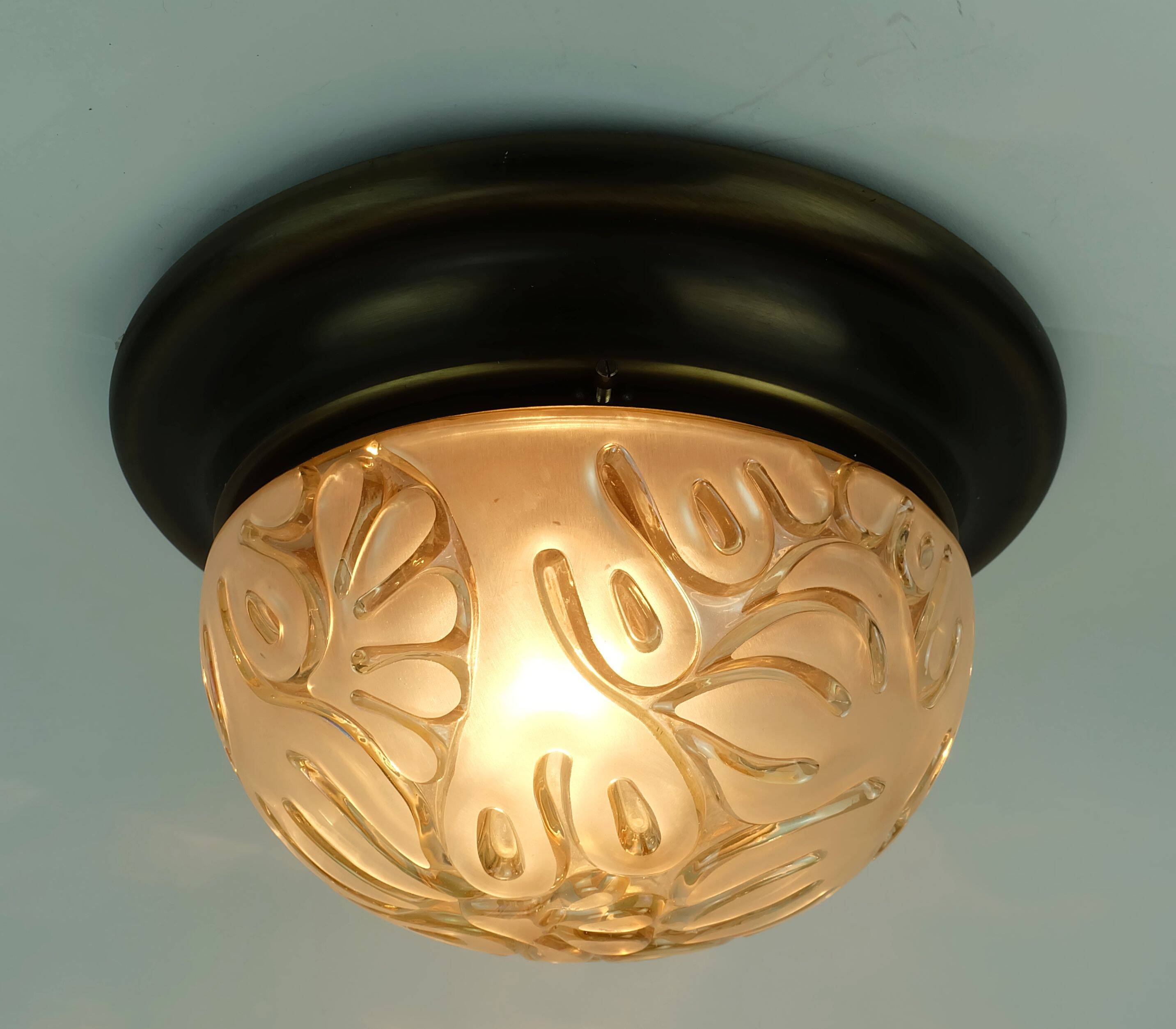 beautiful mid century CEILING FIXTURE plafoniere flush mount 1970