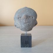 Ancient statuette head - Terracotta - Pre-Columbian art - 1st millennium