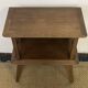 Bedside table with crossbars, vintage compass legs