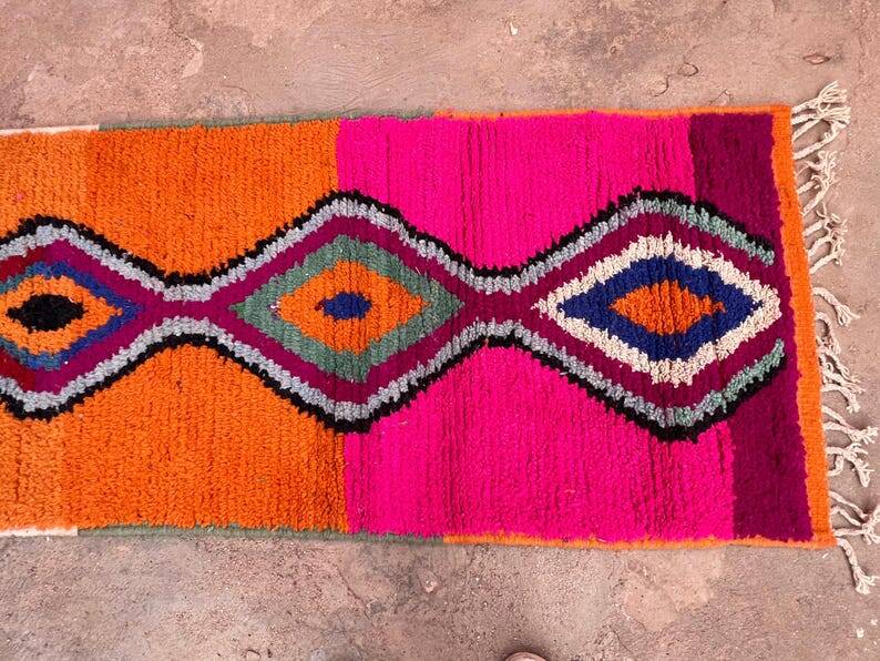 Handmade runner rug 350cm x 70cm