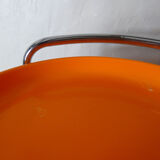 Serving table with vintage wheels