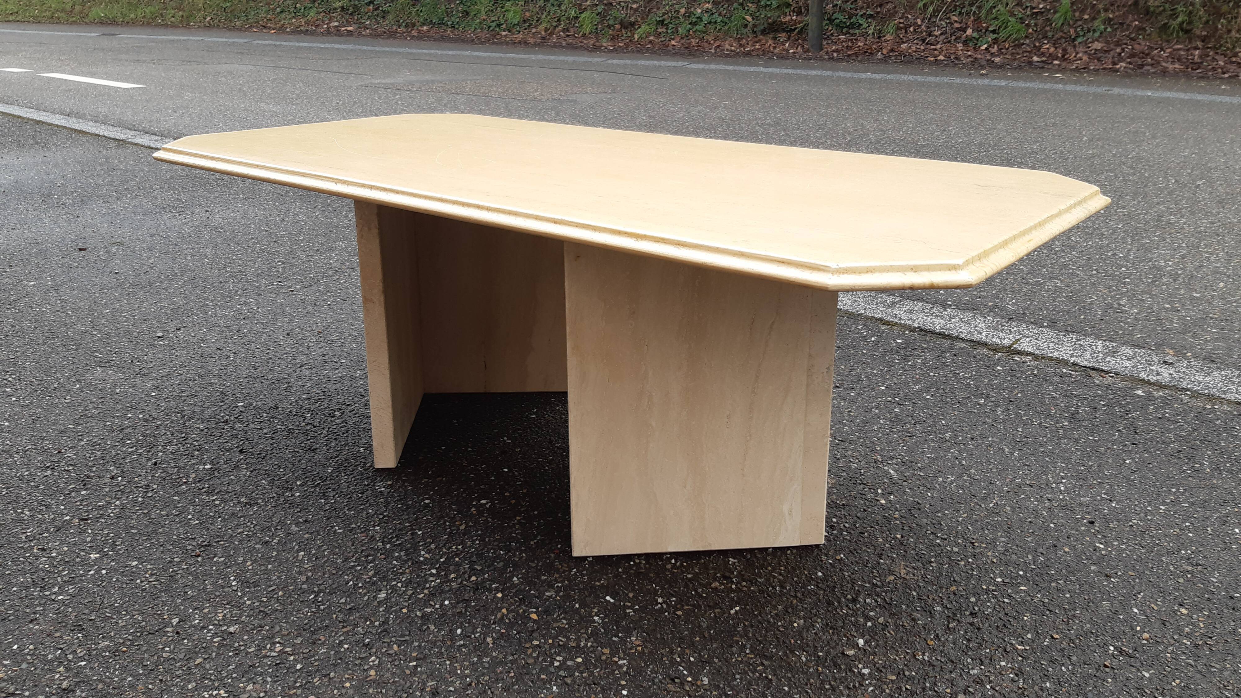 Travertine coffee table 80s