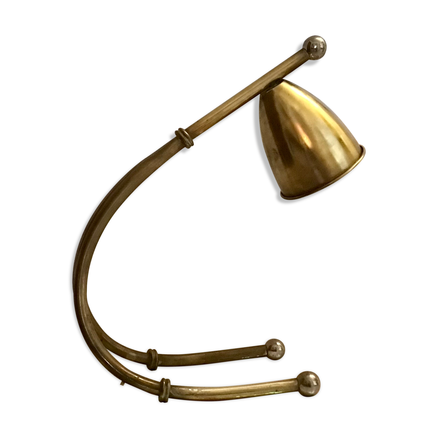 Lampe cocotte laiton doré vintage