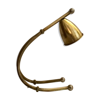 Vintage golden brass casserole lamp