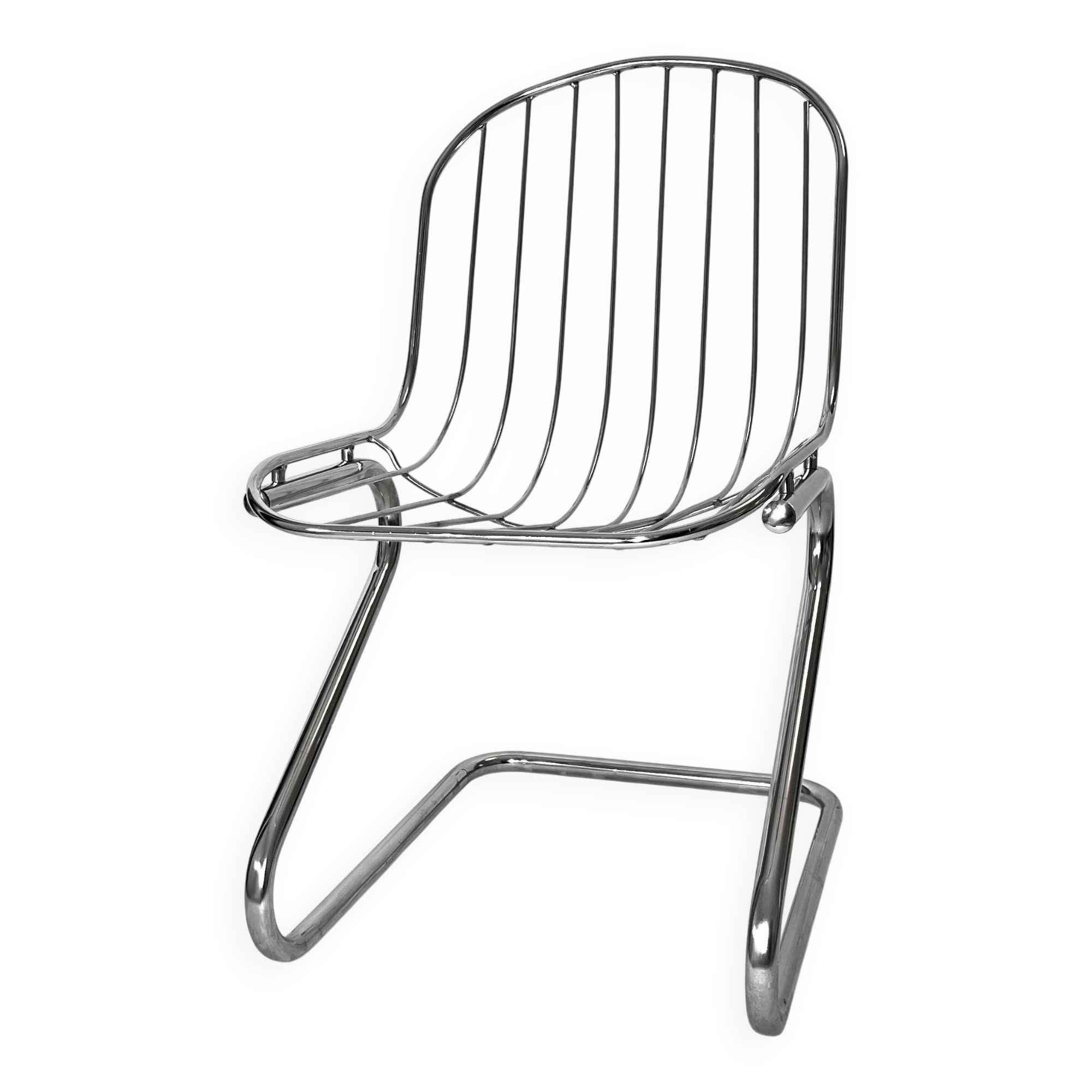 Vintage Metal Dining Chairs Brown Velvet Cushions, Italy, 1970s, Set of 3