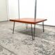 Teak coffee table with hairpin legs
