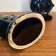 Black ceramic guitar and trumpet vases from the 60s