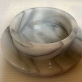 Vide poche baguier marbre gris blanc
