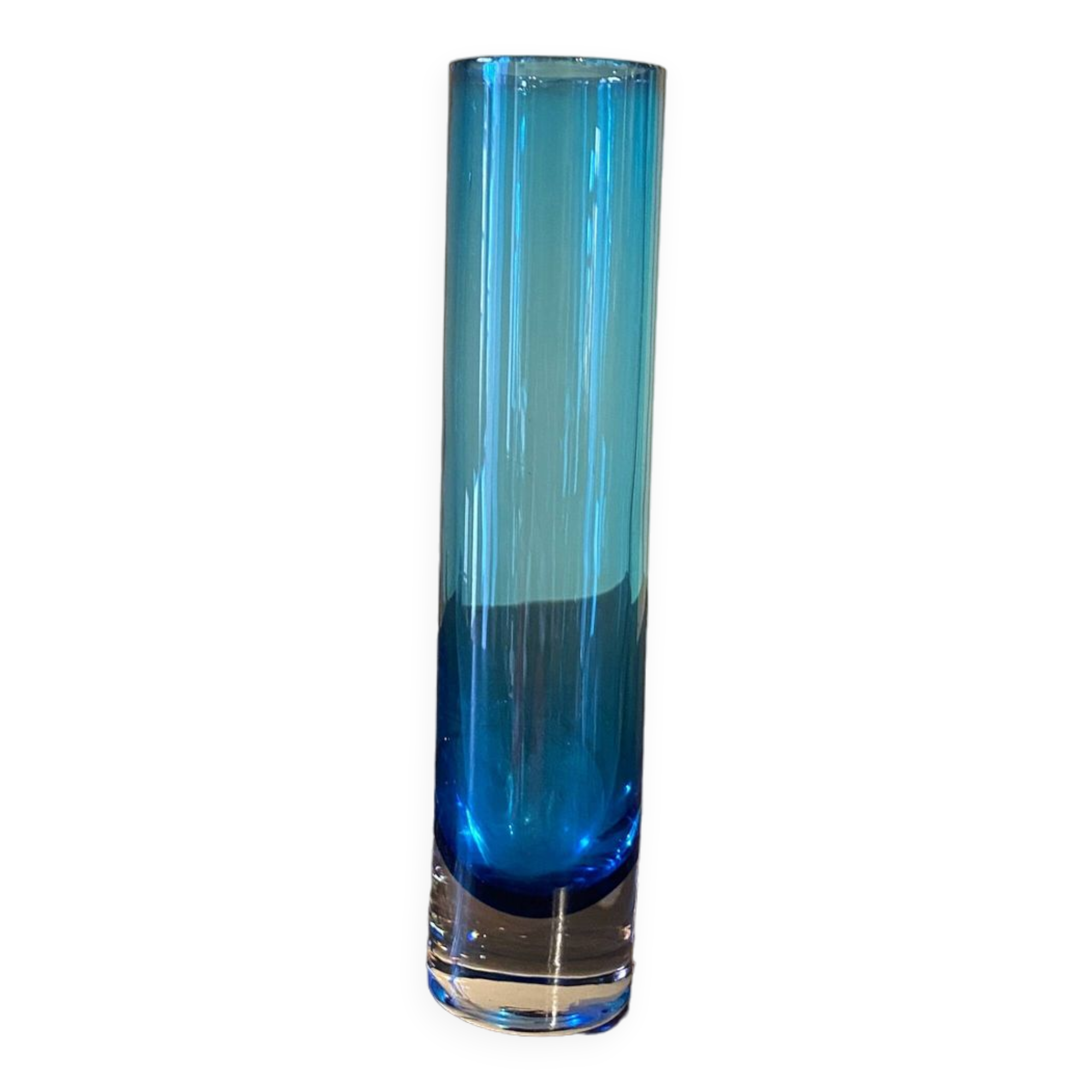 Turquoise glass soliflore