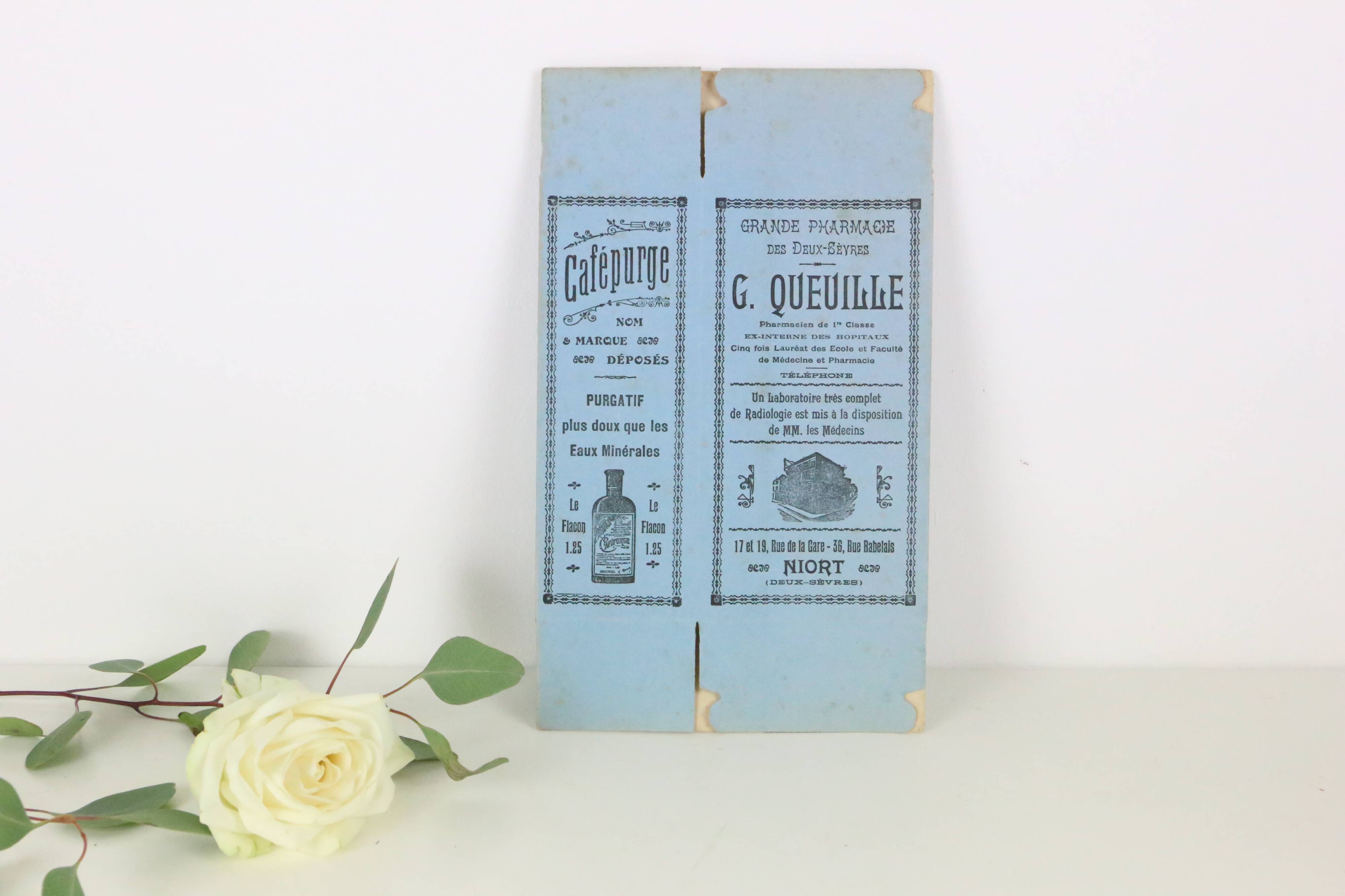 Old cardboard pharmacy medicine box, 1920/1930