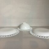 Opaline trio plate and heart bowl
