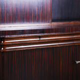 French art deco bookcase - 1930s - oak and macassar