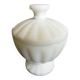 Sucrier vintage en verre blanc épais