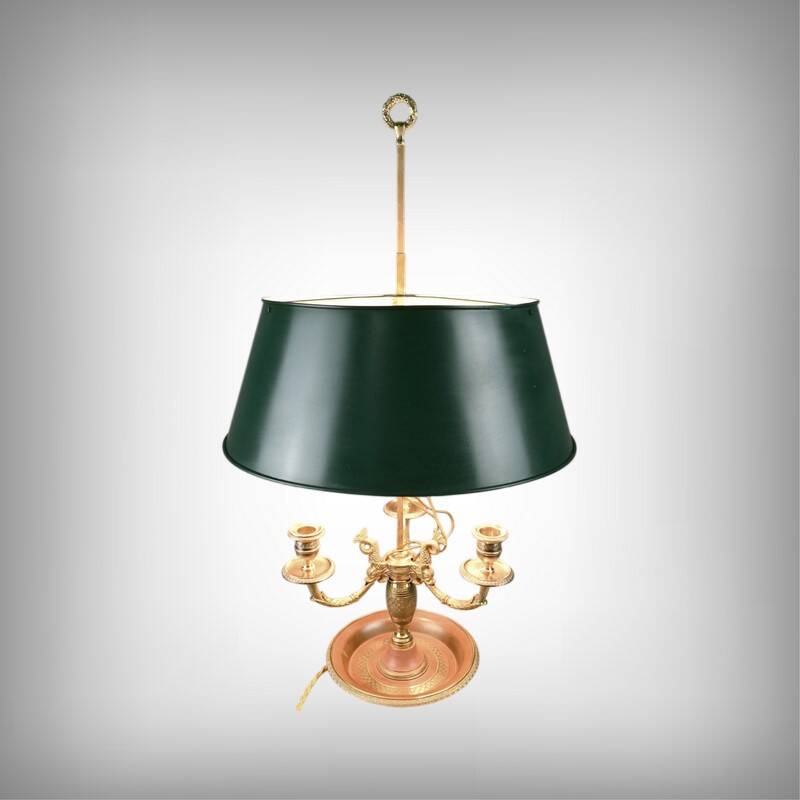 Bronze Bouillotte Lamp, Restoration Style – Early 20th Century