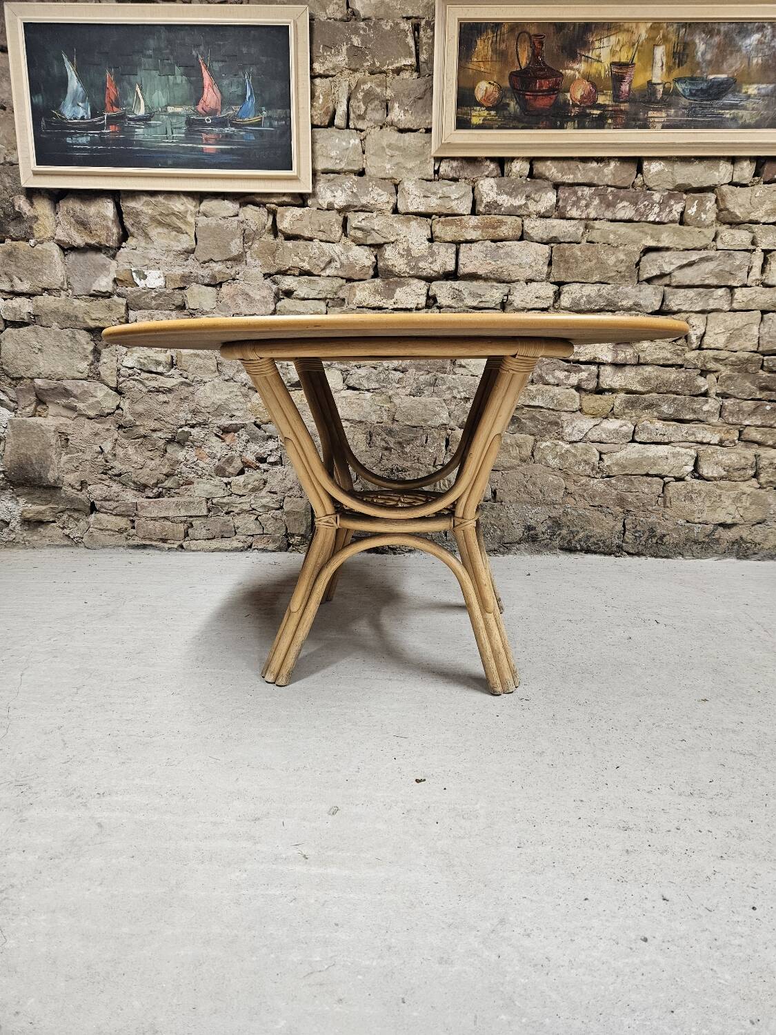 Vintage bamboo table 1980"