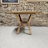 Vintage bamboo table 1980"