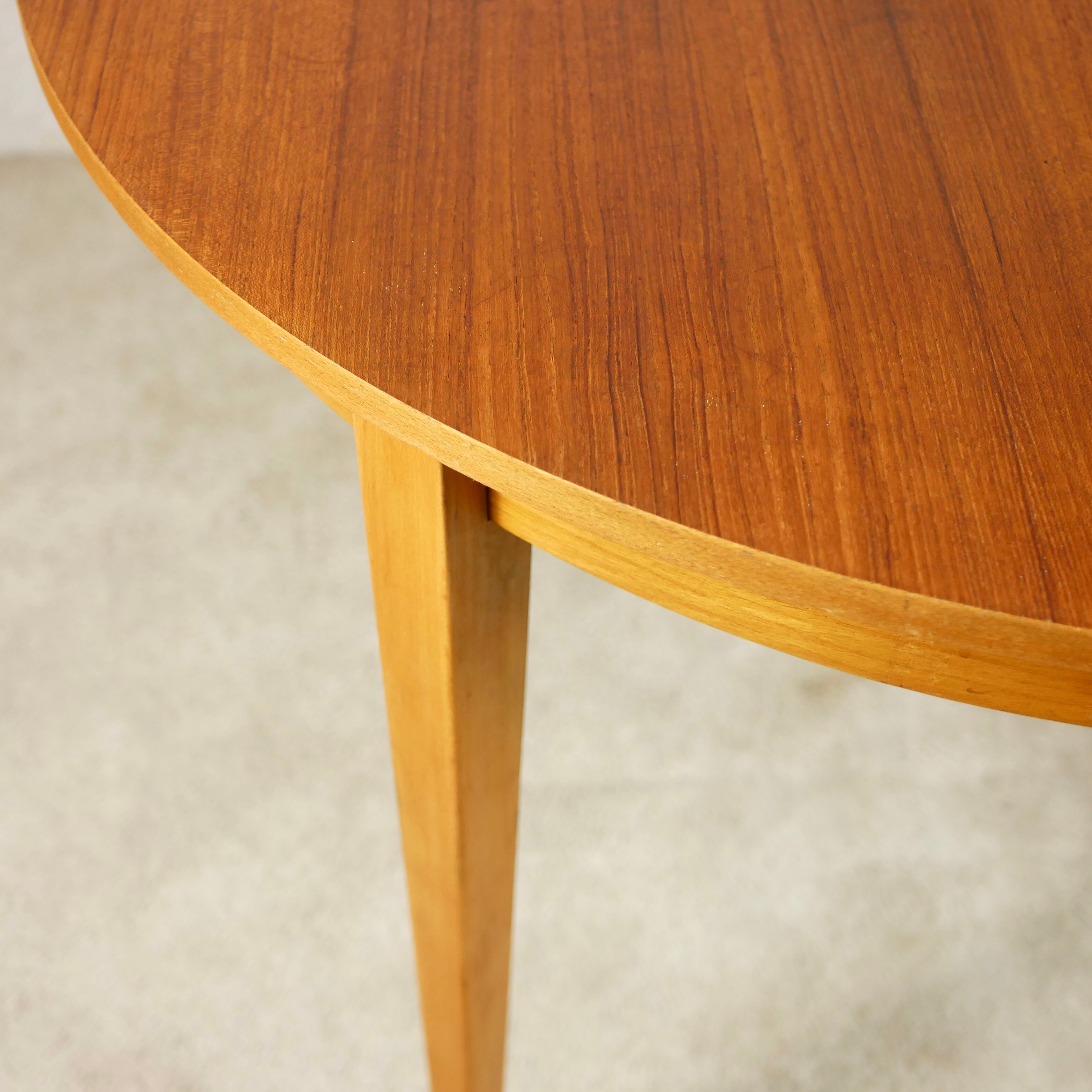 Scandinavian style teak table with butterfly extension