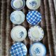 8 mismatched antique deep plates
