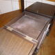 Wooden sewing box to lay from the 1960s/70s