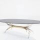 Maria Pergay steel and brass dining table Gerbe 1970