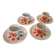 Ensemble à café 4 tasses et soucoupes, porcelaine vintage 1970