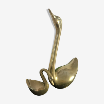 Brass duck and swan