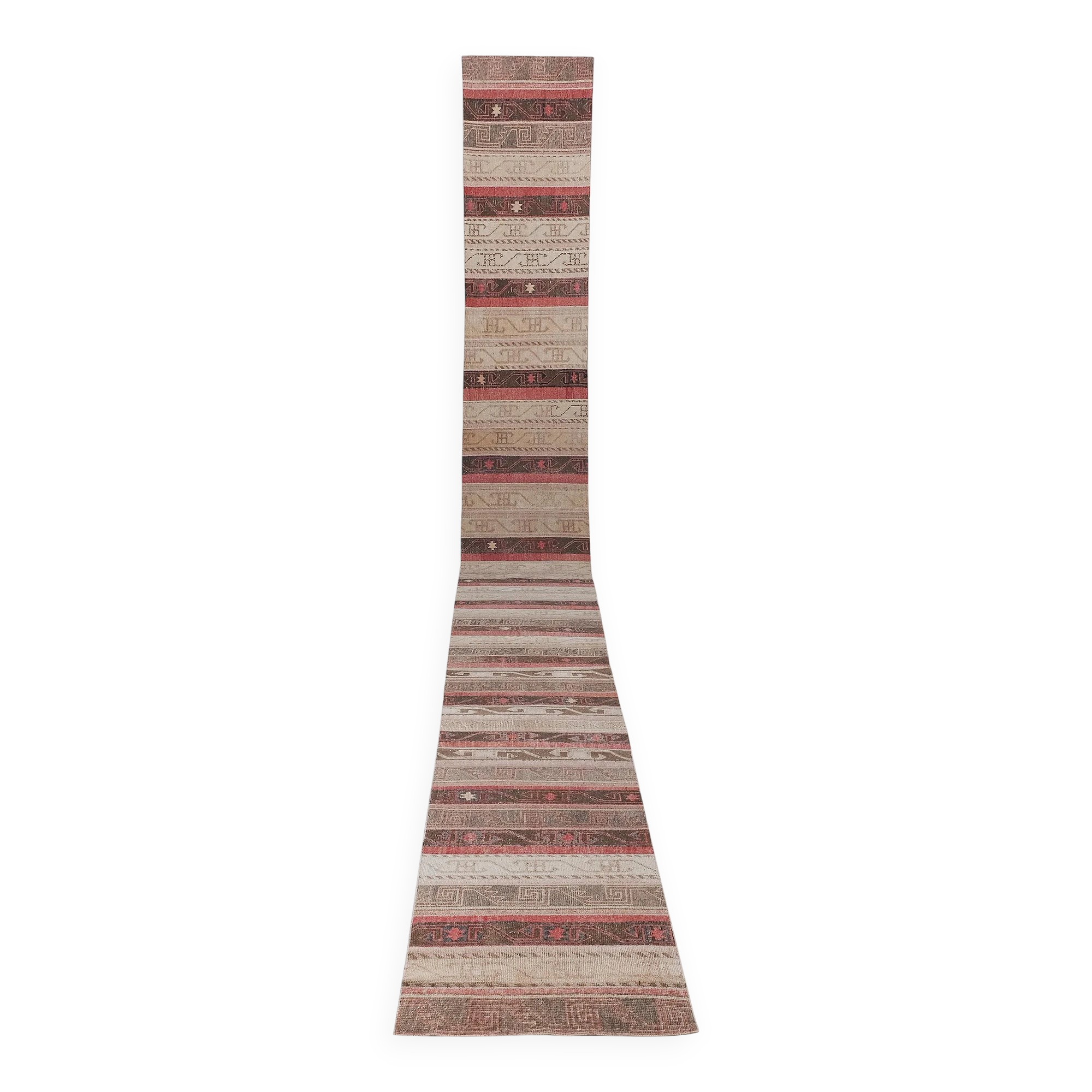 Vintage Turkish hallway rug 72x778 cm