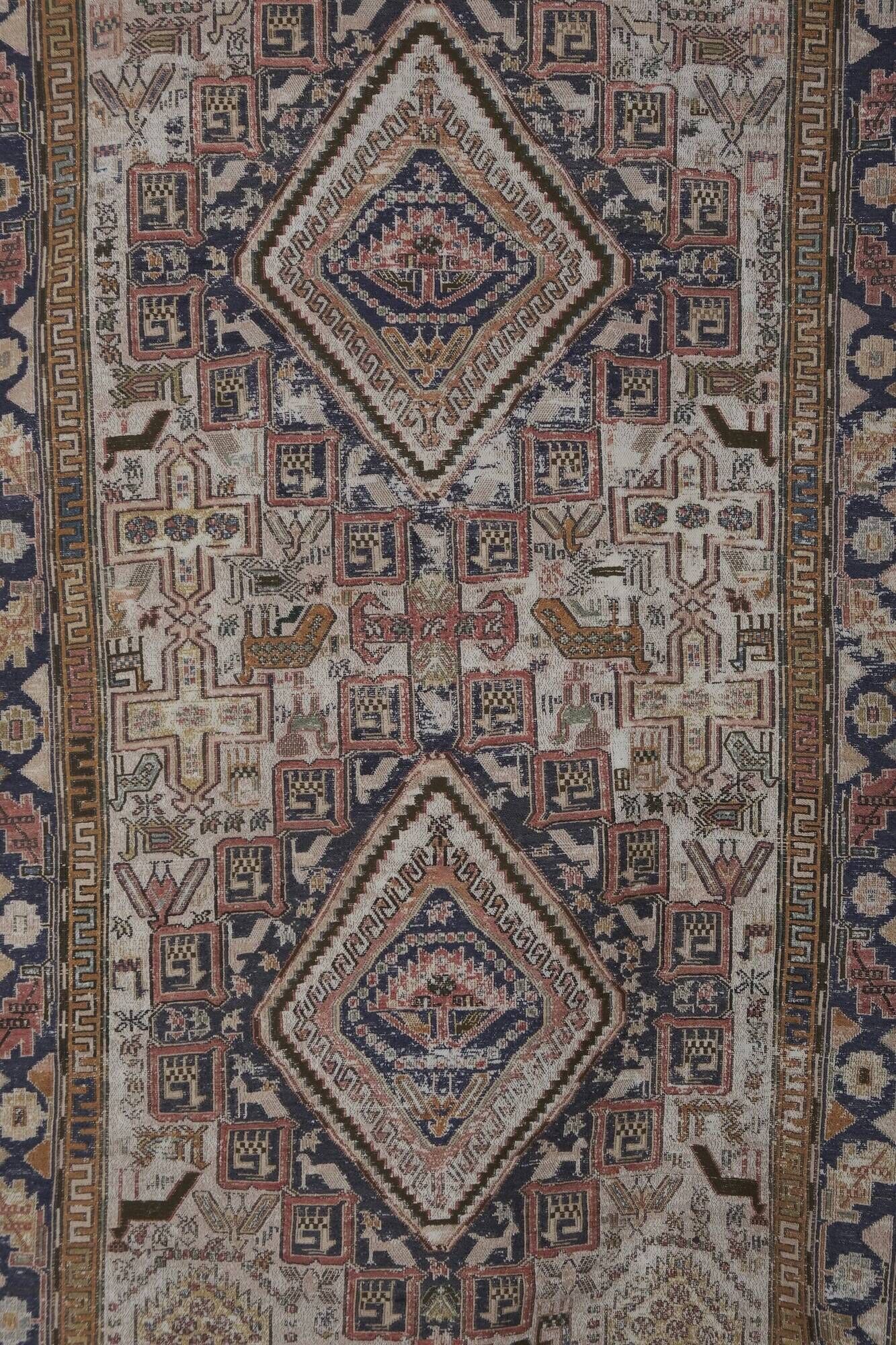 Vintage Turkish kilim handwoven 111x204 cm