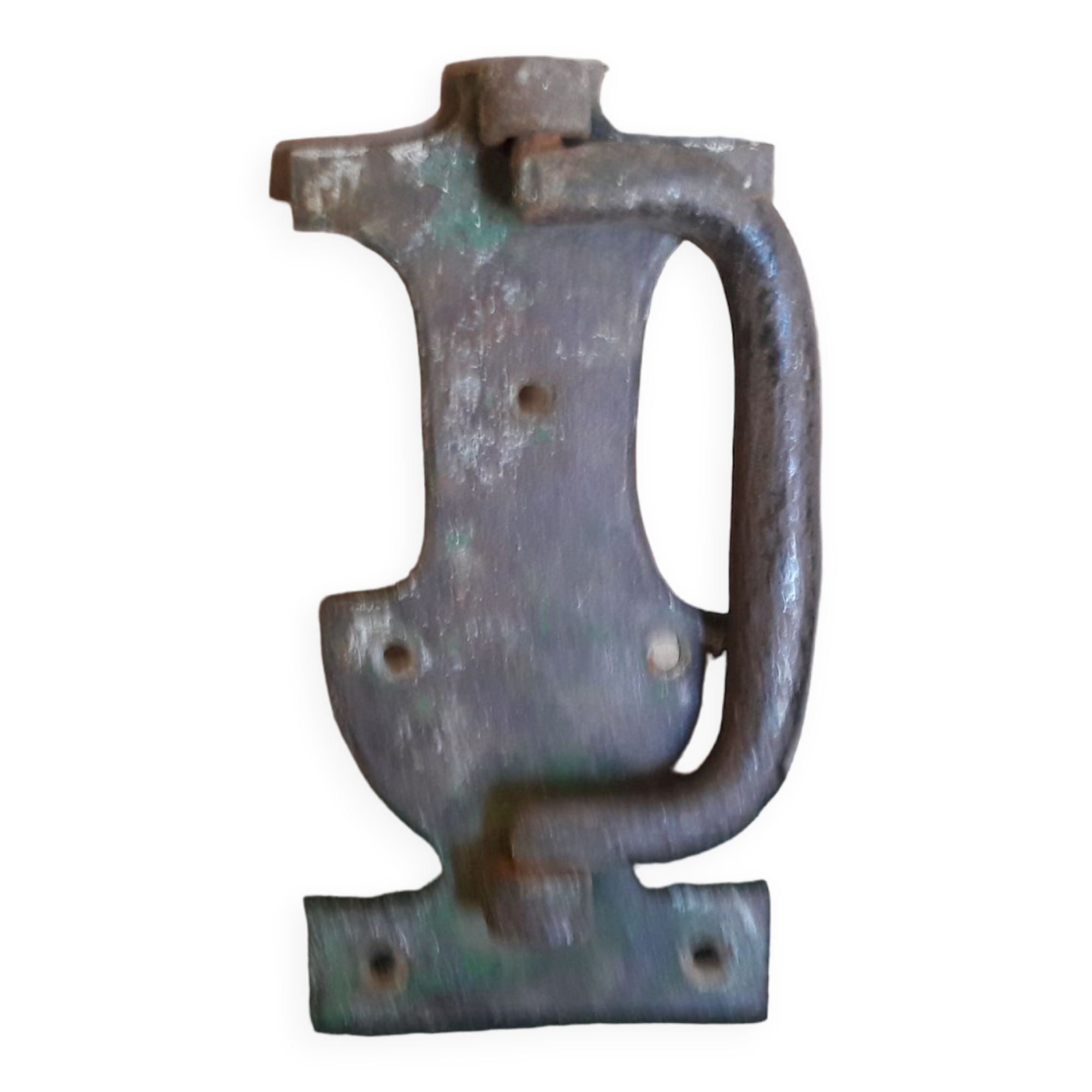Wrought iron barn door handle