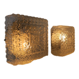 2 glass ceiling lights, 70 years