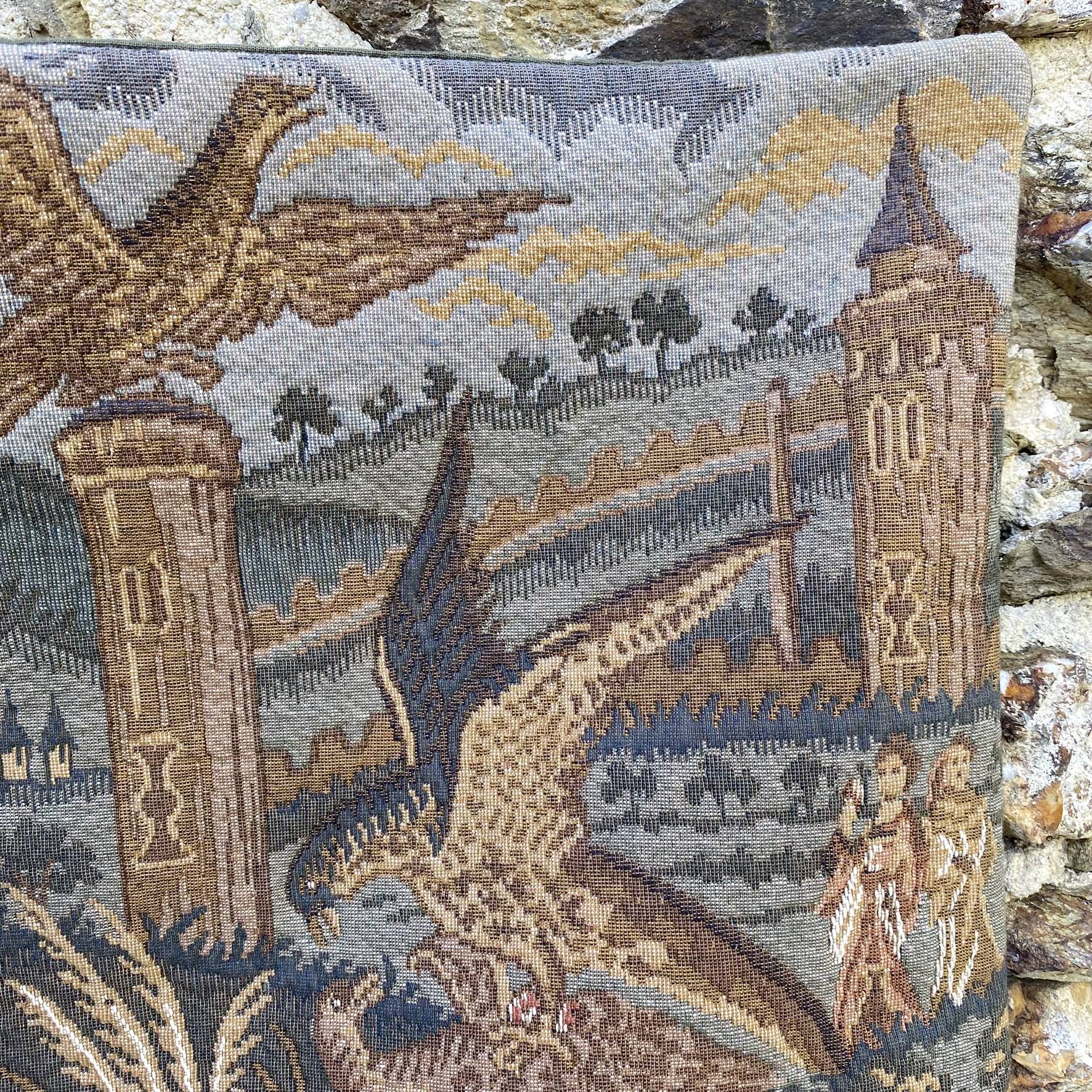 Medieval style wall tapestry 100 × 64 cm