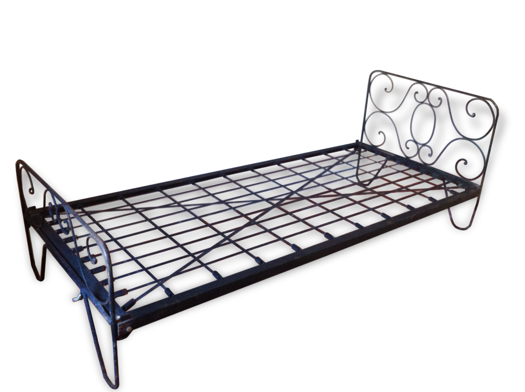 Ancien lit pliant en fer forgé | Selency