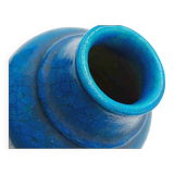Blue ceramic vase by Edmond Lachenal