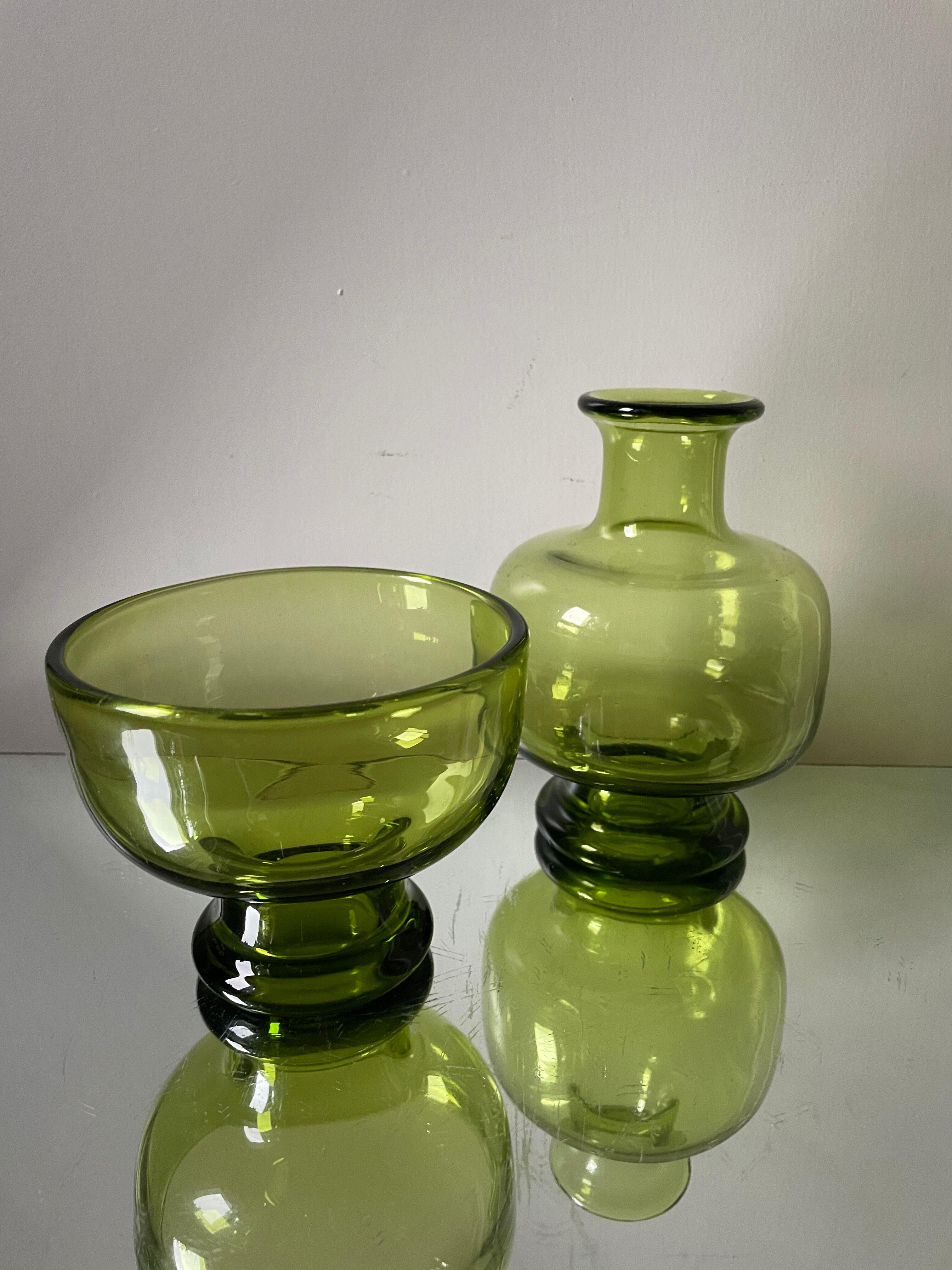 Pair of 1960’s danish glass by Per Lutken