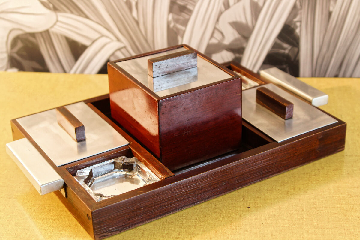 Mahogany smoking kit, 50s