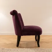 Pair of classic style crapaud armchairs in grey velvet.