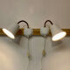 Paire d'appliques blanches design 1950.