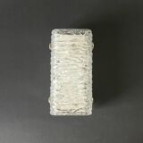 Set of 3 Mid-Century Modern Murano Ice Glass Wall Lights from Kaiser, 1960s