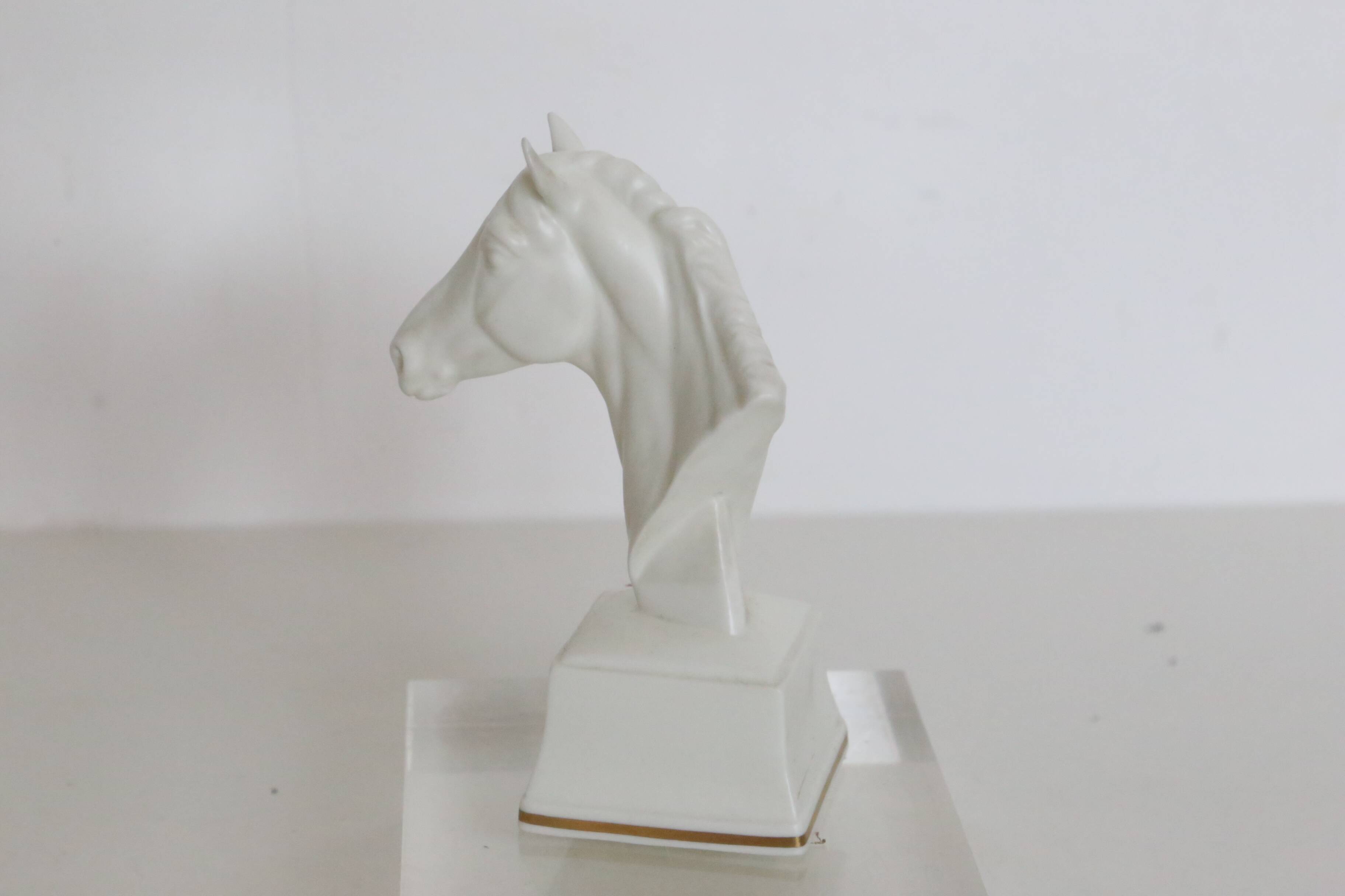 Atheon horse head figurine, Royal Worcester, porcelain