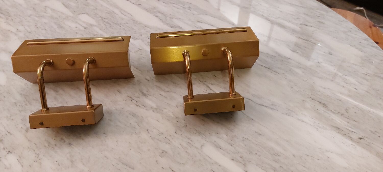 Pair of brass sconces