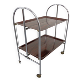 Vintage Optic Rosewood Pressalit Tea Cart, 1970s